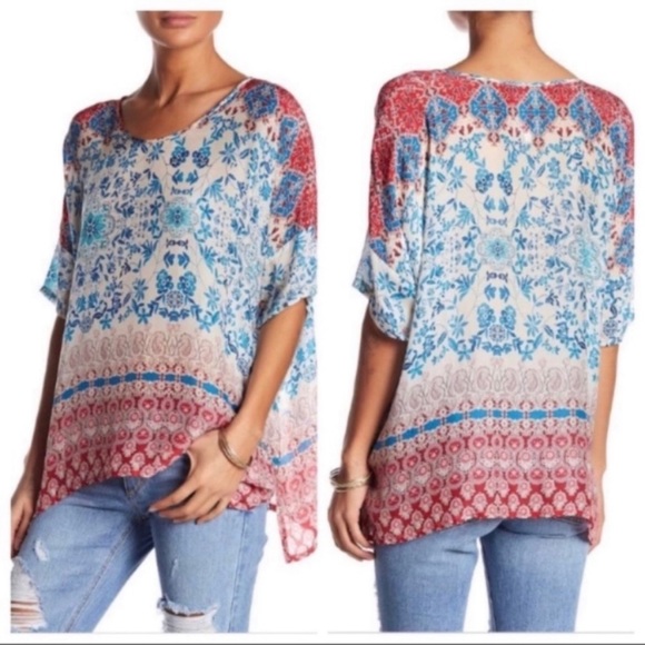 Johnny Was Oversized Short Sleeve Tunic Size S - Picture 1 of 10